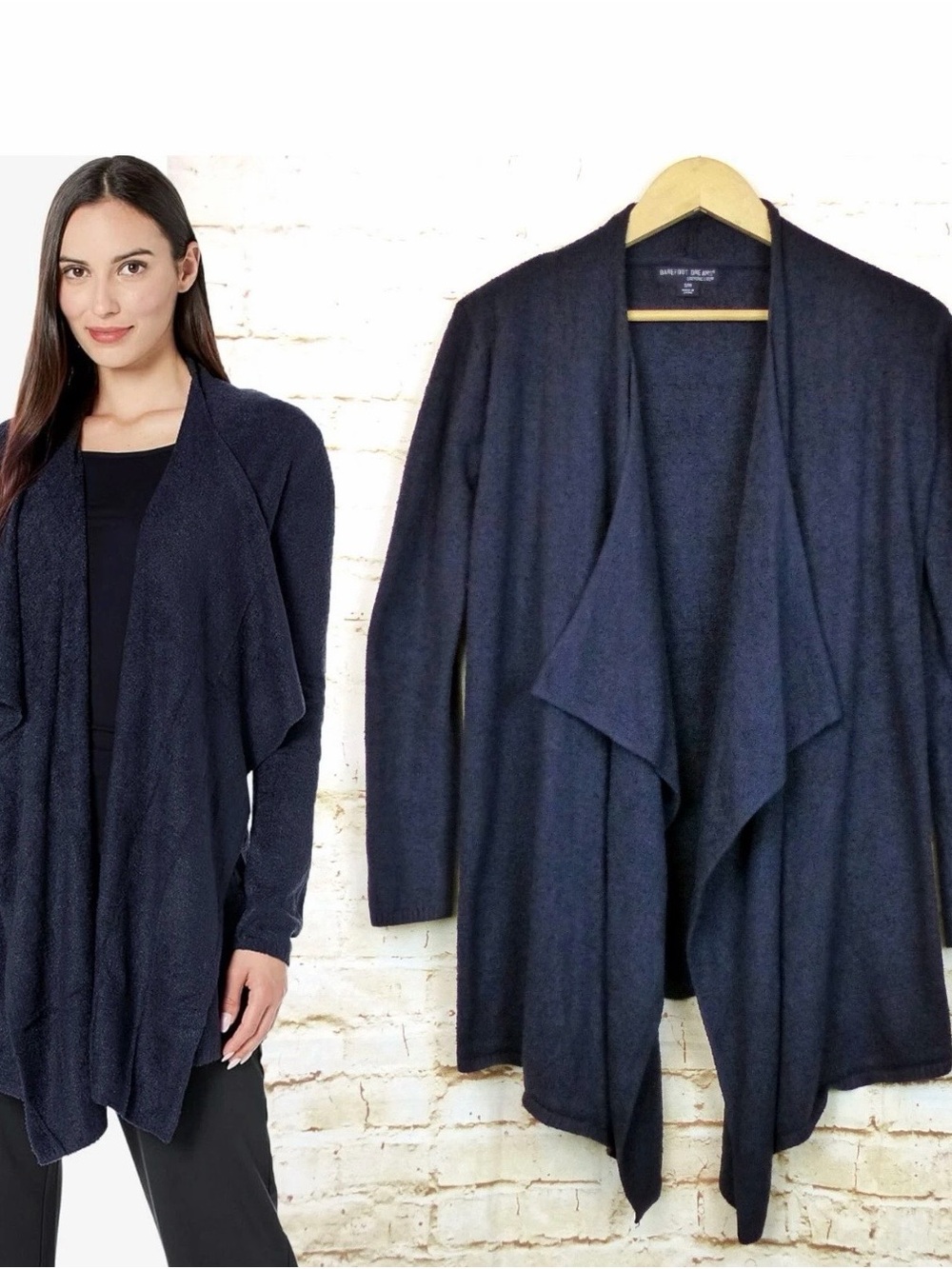 Barefoot Dreams CozyChic Lite Island Wrap Cardigan Blue S/M Cardigan Sweater